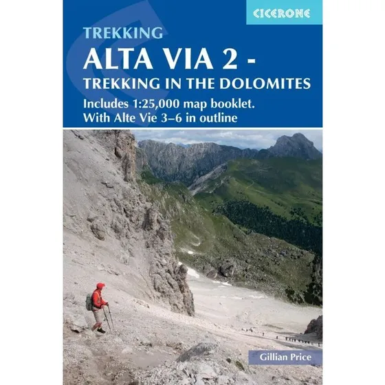 Alta Via 2 - Trekking i Dolomitterne med 1:25.000 kort