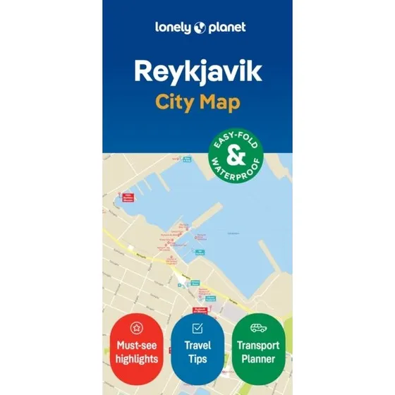 Lonely Planet Reykjavik City Map – Vandsikker og letfoldbar