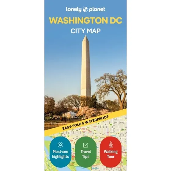 Lonely Planet Washington D.C. City Map – Vandsikker, foldbar, med slipcase