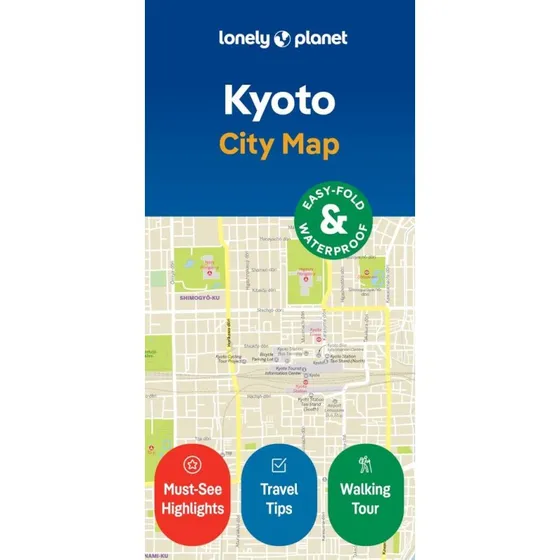 Lonely Planet Kyoto City Map - Vandsikker og foldbar rejseguide
