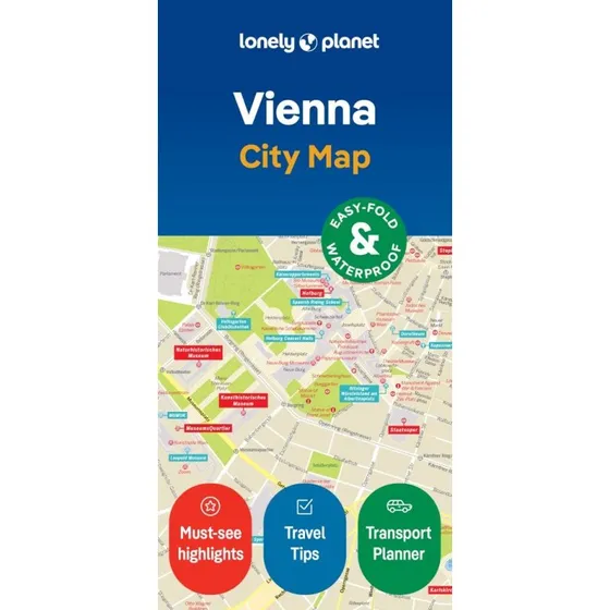 Lonely Planet Vienna City Map - Vandsikker og foldbar