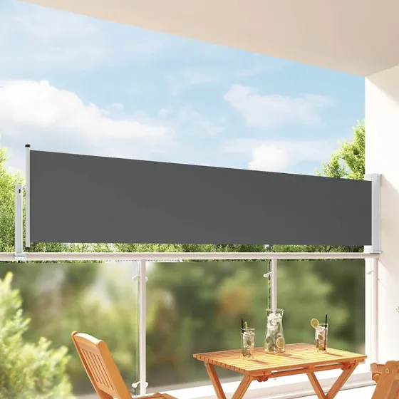 vidaXL Side Markise 60 x 300 cm, 100% Polyester, Jern/Stålramme