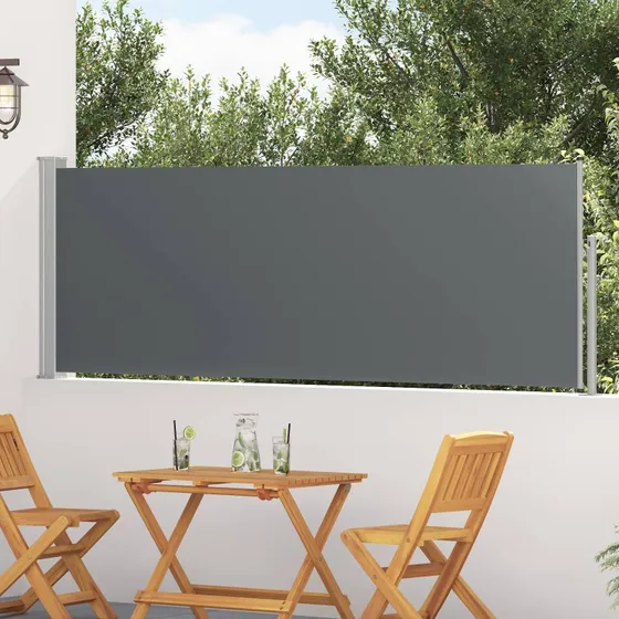 vidaXL Udtrækkeligt Side-Markise Antracit 300 x 100 cm