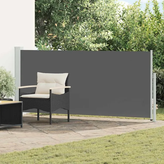 vidaXL Udtrækkelig Side-Markise 120 x 300 cm Antracit