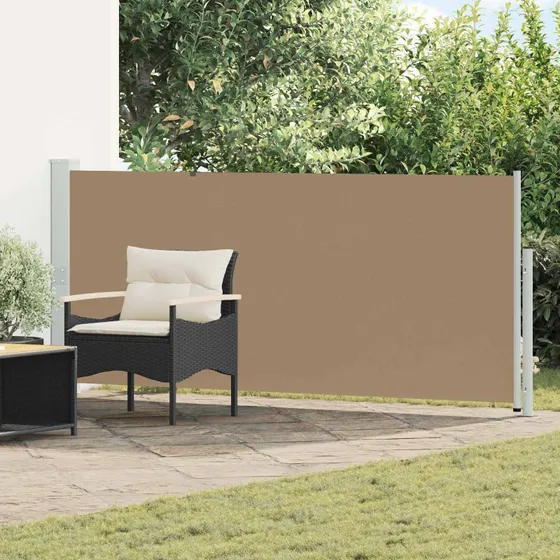 vidaXL Udtrækkeligt Side-Markise 170 x 300 cm Gråbrun