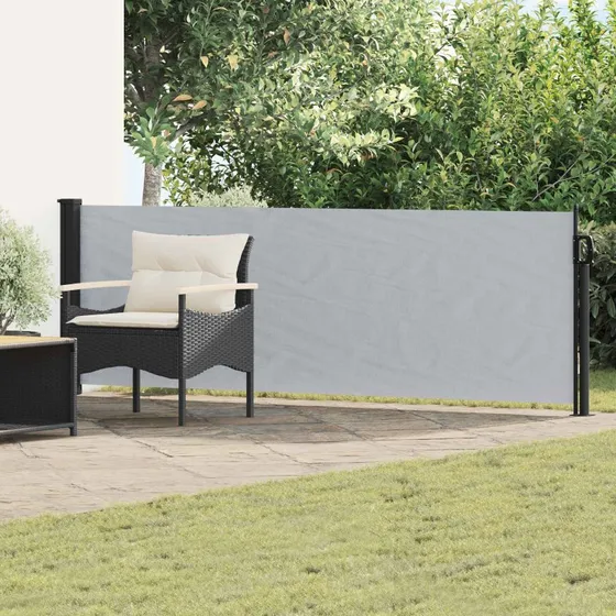 vidaXL Udtrækkelig Side-Markise Grå 300 x 100 cm