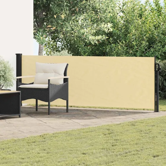 vidaXL Udtrækkelig Side-Markise Sand 300 x 100 cm