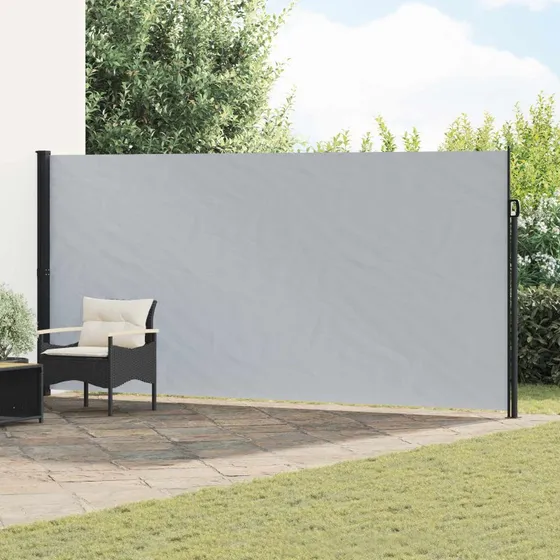 vidaXL Udtrækkeligt Side-Markise 500 x 220 cm Grå