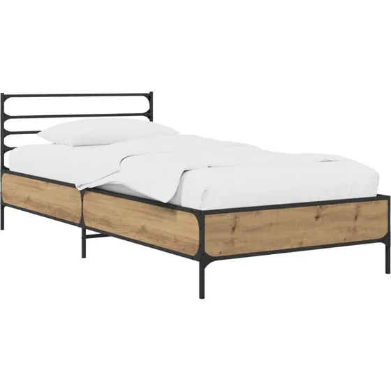 vidaXL Sengestel Artisan eg 80 x 200 cm Konstrueret Træ