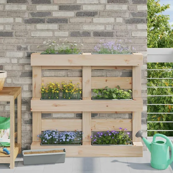 vidaXL Blomsterkasser til Euro-paller 12 stk Lysegrå
