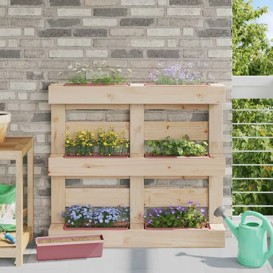 vidaXL Blomsterkasser til Euro-paller 24 stk, brun, 36 x 13,5 x 9,5 cm