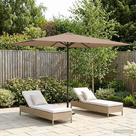 vidaXL Havesol 200 x 300 cm Gråbrun Rektangulær Parasol