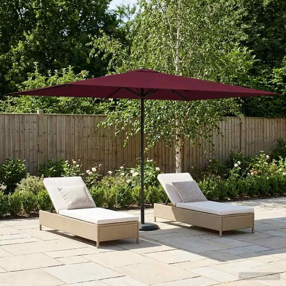 vidaXL Havesol 200 x 300 cm Bordeaux Rød