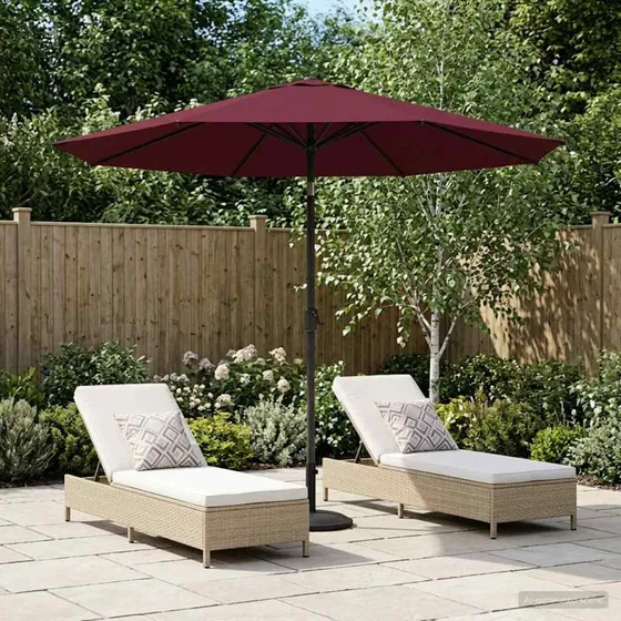 vidaXL Havesol 230x230 cm, Bordeux Rød, Polyester