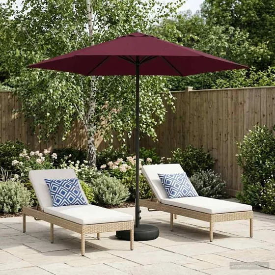 vidaXL Rektangulær Haveparasol 230x230 cm Bordeaux