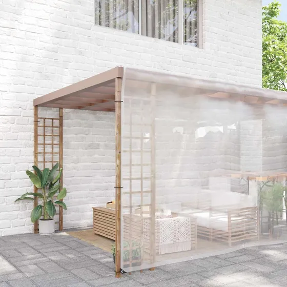 vidaXL Transparent Planteovertræk 10 x 12 m PE
