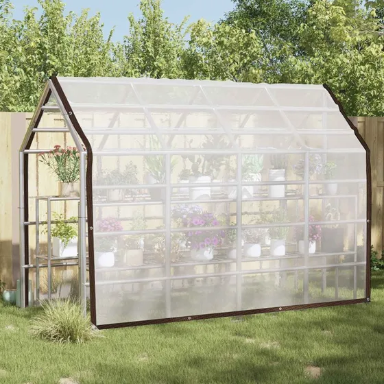 vidaXL Planteovertræk Transparent 3 x 3 m med Øjer