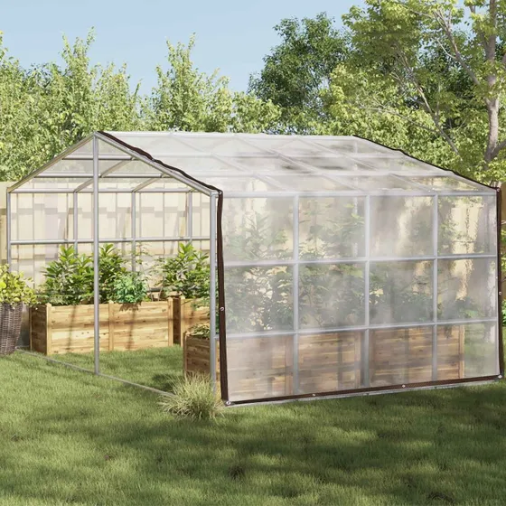 vidaXL Planteovertræk Transparent 2 x 12 m PE med øjer