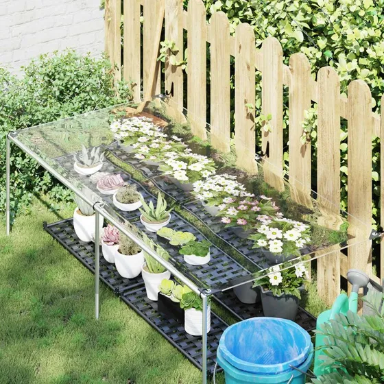 vidaXL Planteovertræk 1 x 2 m Transparent PVC med Øjer