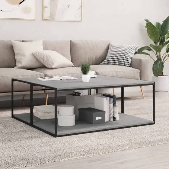 vidaXL 4 stk. boghylder 100x50x1,5 cm betongrå konstrueret træ