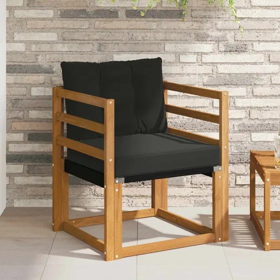 vidaXL 2 Stk Udendørs Sofa Akacietræ Naturfarvet
