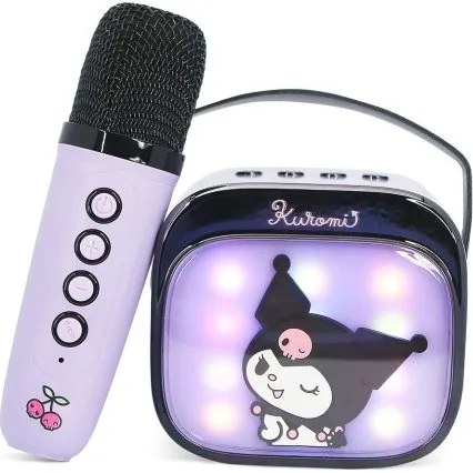 Kuromi PopSing LED Trådløs Karaokehøjttaler med Mikrofon