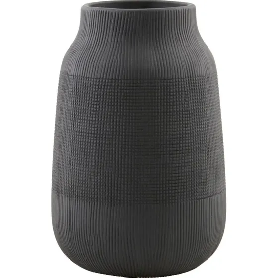 House Doctor Groove Vase Sort 15x22 cm