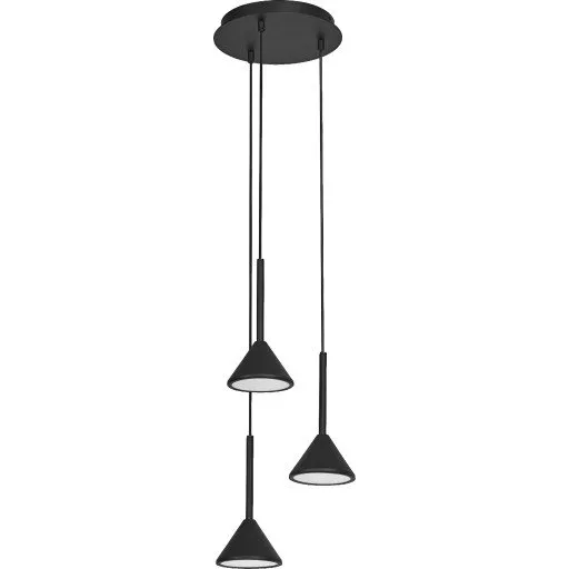 Osram Decor Fuji 3-lys LED klyngependel, sort