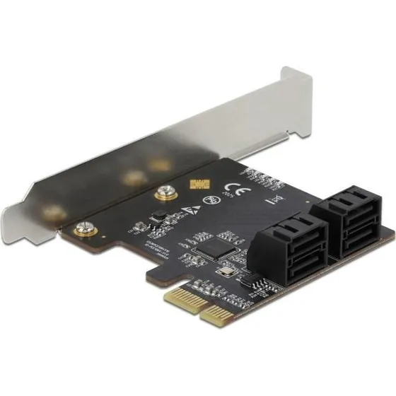 DeLÓCK 4-Port SATA PCIe x1 Low Profile Controller