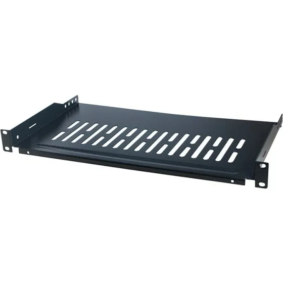 LogiLink 1U 19" Rackhylde, Sort, 10 kg last