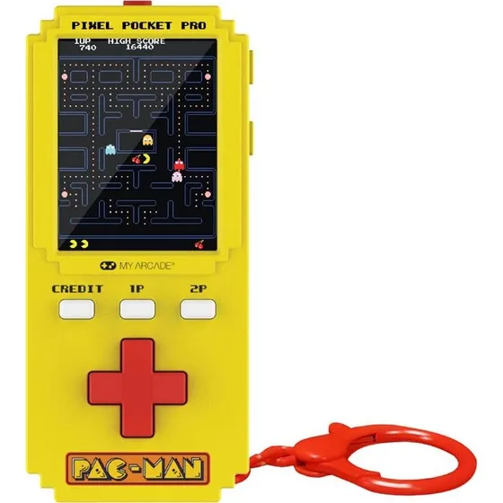 My Arcade Pixel Pocket Pro - Pac-Man Portable Spillekonsol, Sort/Gul