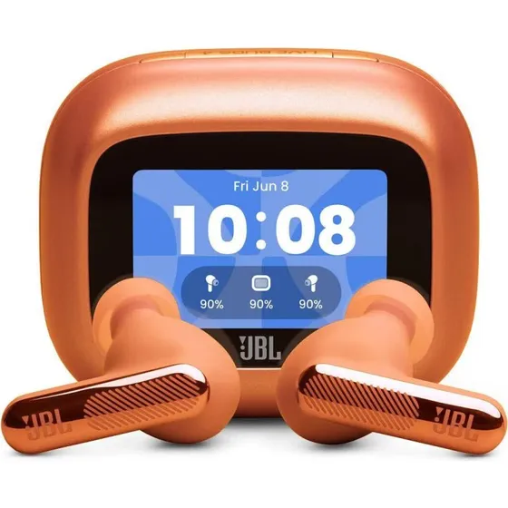 JBL Live Beam 4 Orange - Trådløse ørepropper med ANC og Smart Case