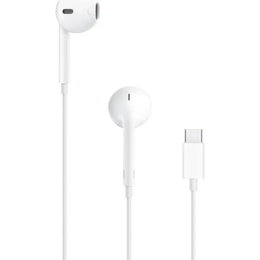 Apple EarPods med mikrofon og fjernbetjening, USB-C, Hvid