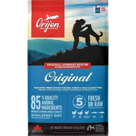 Orijen Original Hundefoder 17 kg, fjerkræ og fisk, kornfrit