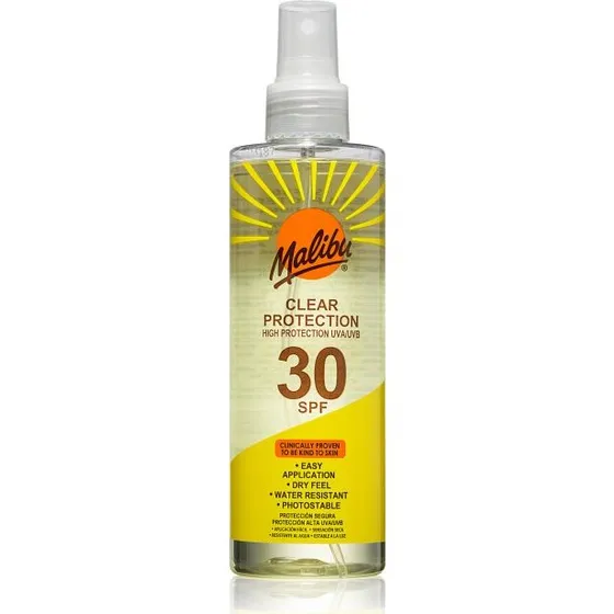 Malibu Clear SPF30 Vandtæt Solspray 250ml
