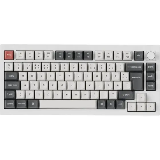 Keychron Q1 Ultra 75% POM Red Trådløs Gaming Tastatur - Hvid