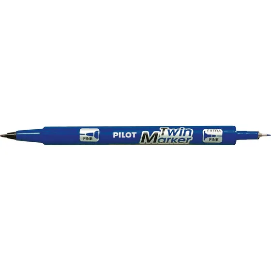 Pilot Twin Marker Permanent blå F/EF