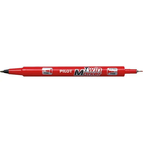 Pilot Twin Marker Permanent rød F/EF
