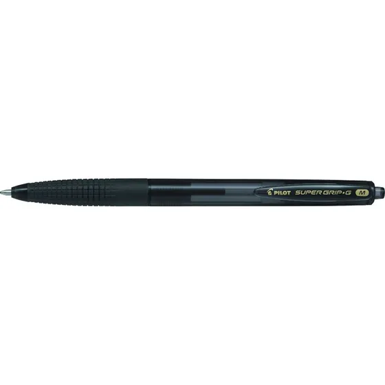 Pilot Super Grip G 1,0 mm Sort, Genopfyldbar Kuglepen