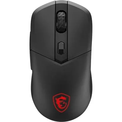 MSI VERSA 300 Wireless 8K Gaming-Mus, Ambidextrous, 2600 DPI, Sort