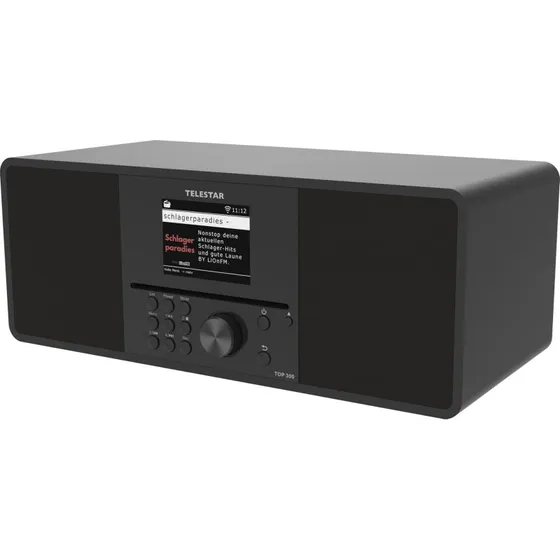 Telestar TOP 300 - Internetradio med DAB+, FM, WiFi & Bluetooth, Sort