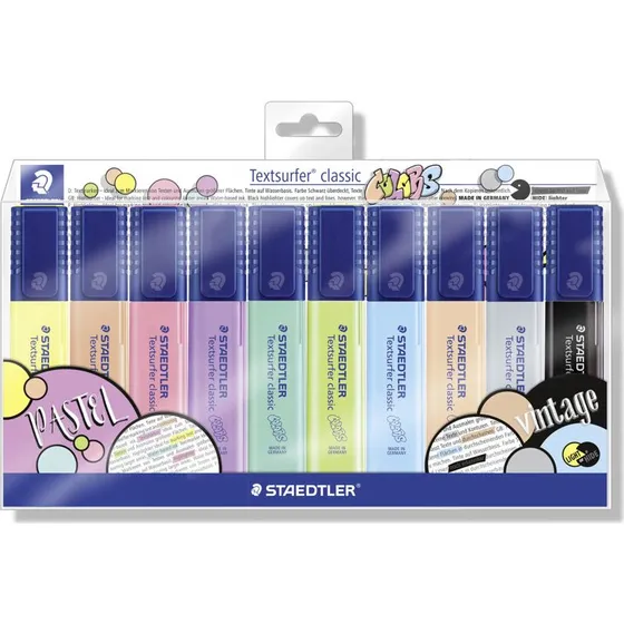 Staedtler Textsurfer Classic 10 Ass. Pastel/Vintage