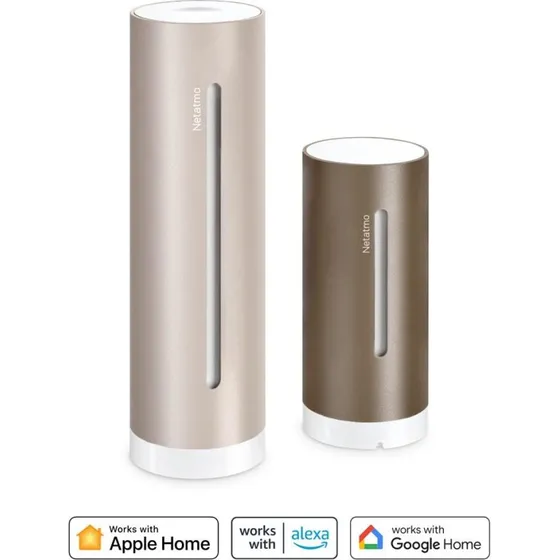 Netatmo NWSS Vejrstation 2. Gen. Sand/Bronze, WiFi, HomeKit/Google/Alexa