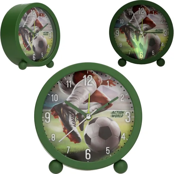 Action World Dino World Vækkeur Grøn 11 cm