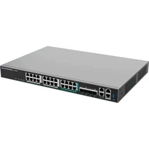 Grandstream GCC6021, alt-i-en router med 28-port switch