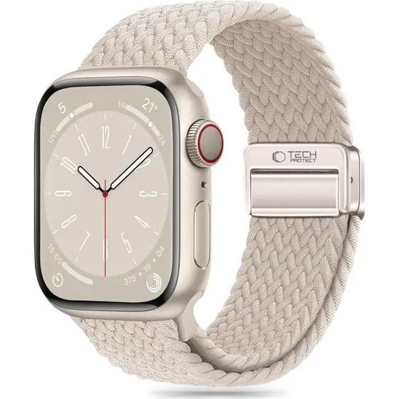 Tech-Protect NylonMag Armbånd for Apple Watch 44/45/49mm - Stjernelys