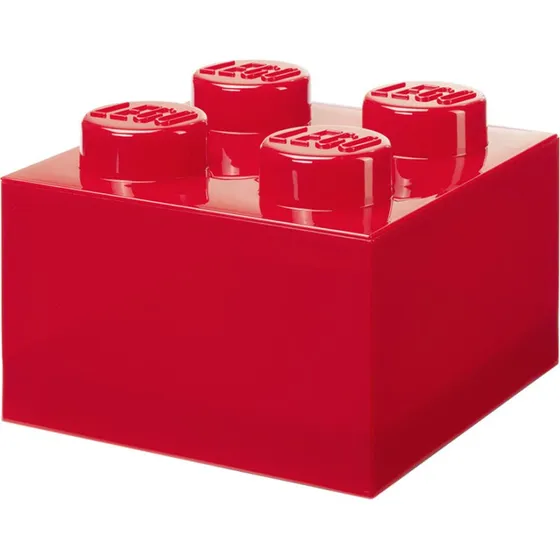 LEGO Opbevaringsklods Rød (Transparent) - GEEKD.dk