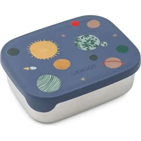 Liewood Arthur Madkasse Stål/Silicone Universe/Classic Navy