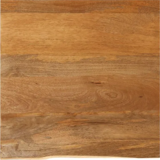 Mangotræ Bordplade 60x60x3,8 cm – Naturlig kant, massivt træ