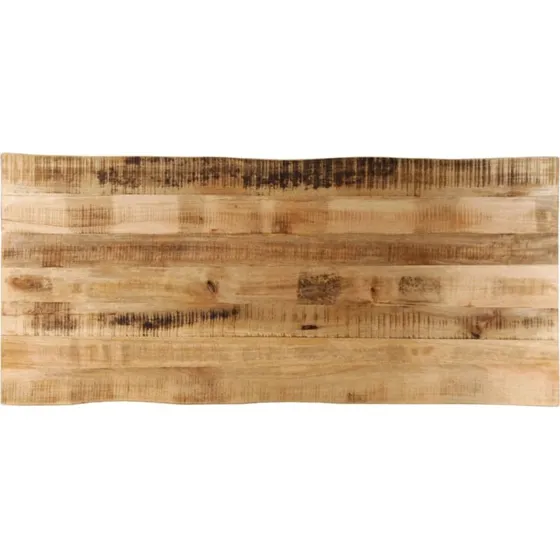 vidaXL bordplade 140x60x3,8 cm naturlig kant massivt ru mangotræ